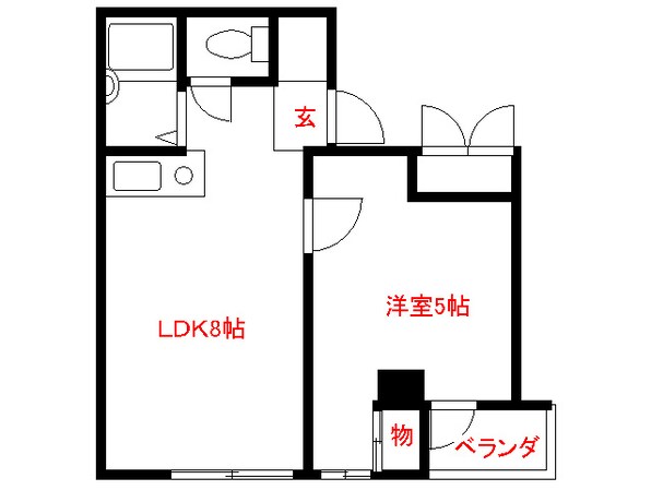 生田リバーハイツの物件間取画像